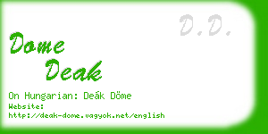 dome deak business card
